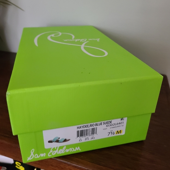 NEW IN BOX Sam Edelman Haydee sandals in Rio Blue color Size 7.5 - Picture 2 of 5